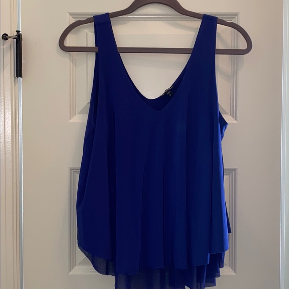 EXPRESS Sleeves Tulle Lined Blouse